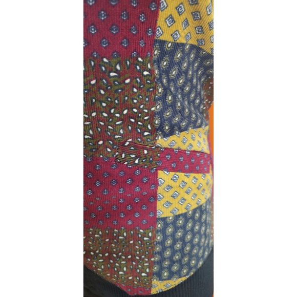 1980's-90's Gina Peters Sport Patchwork Paisley Vest - Picture 13 of 14